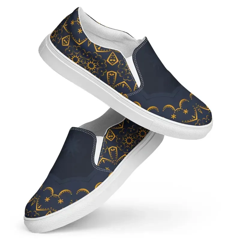 Step Into Spotlight in Gold Canvas Shoes