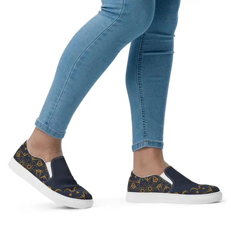 Step Into Spotlight in Gold Canvas Shoes
