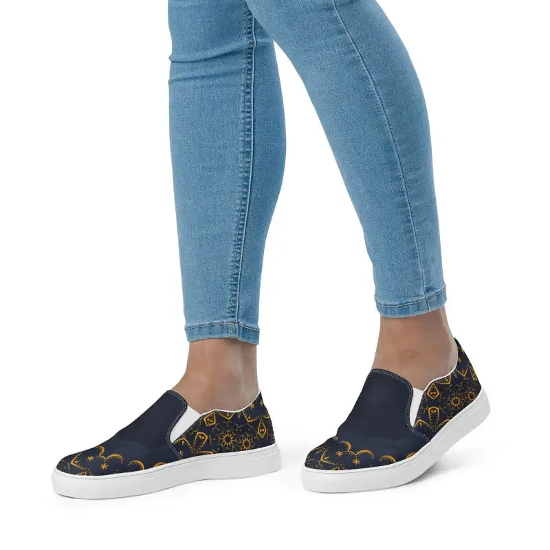 Step Into Spotlight in Gold Canvas Shoes