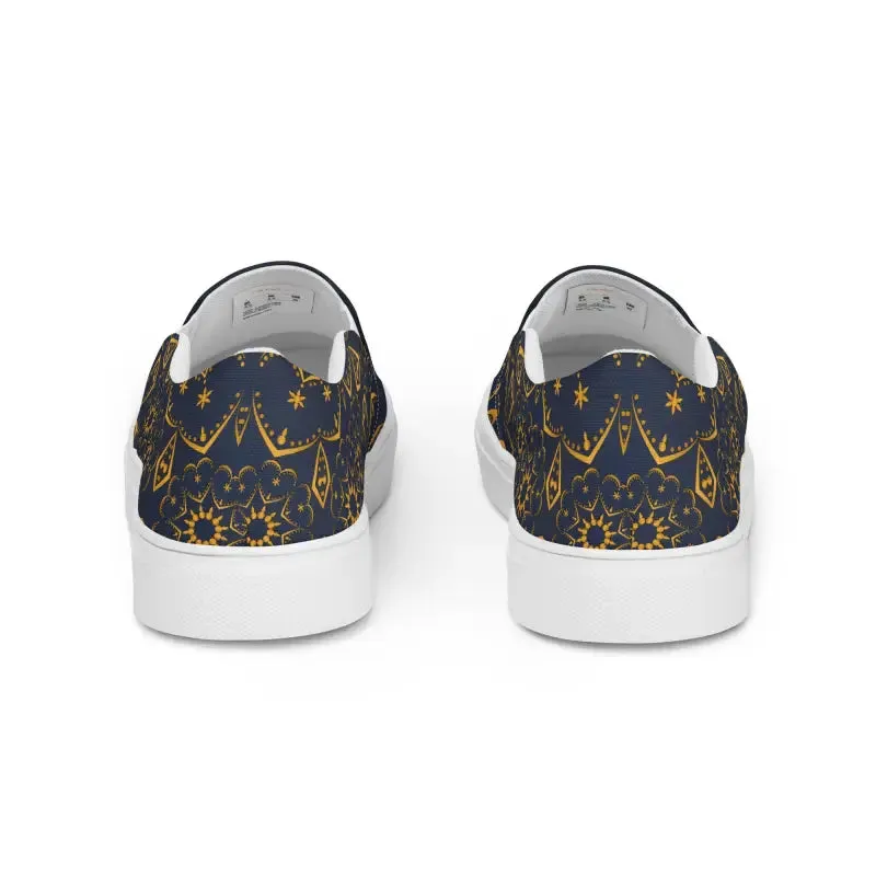 Step Into Spotlight in Gold Canvas Shoes