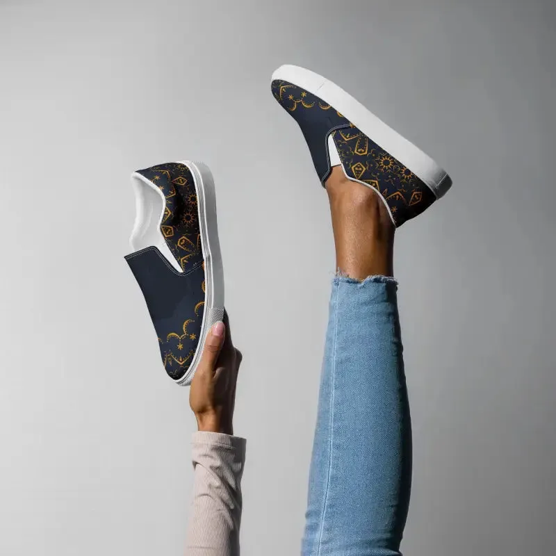Step Into Spotlight in Gold Canvas Shoes