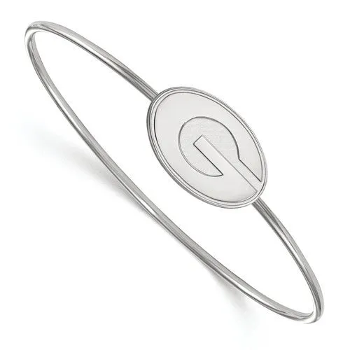 Sterling Silver LogoArt University of Georgia Bangle Slip on