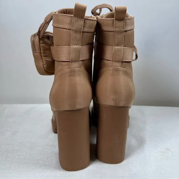 STEVE MADDEN HERRICK PLATFORM ANKLE COMBAT &amp; LACE-UP BOOTS Size 10M