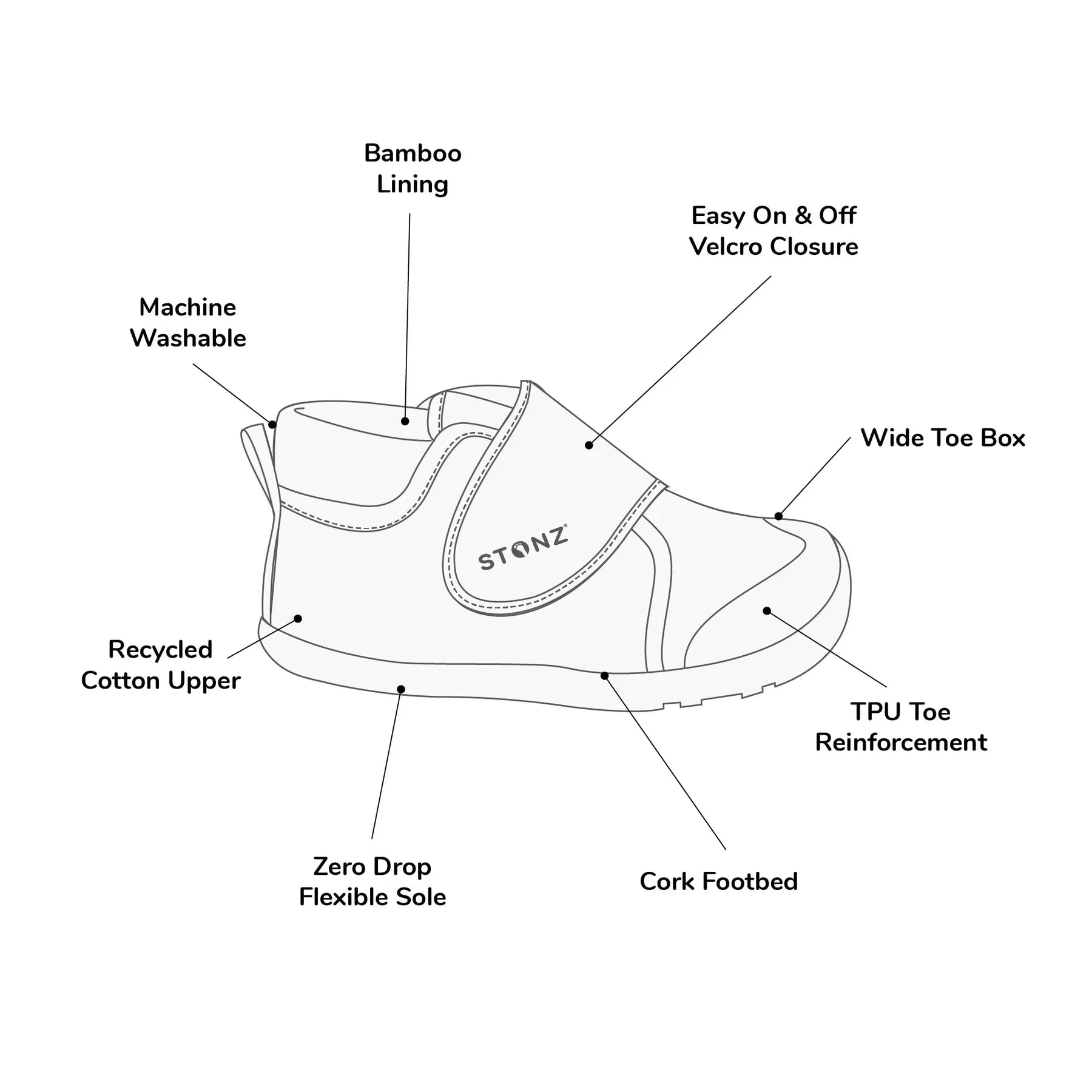 Stonz Cruiser Natural Toddler - Oatmeal