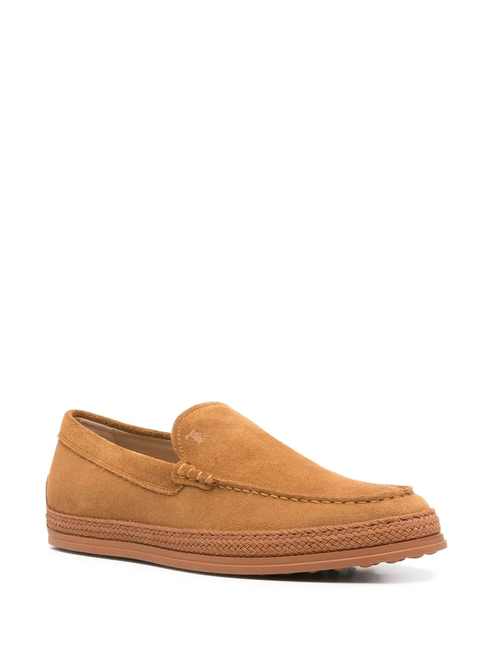 Suede leather slip on