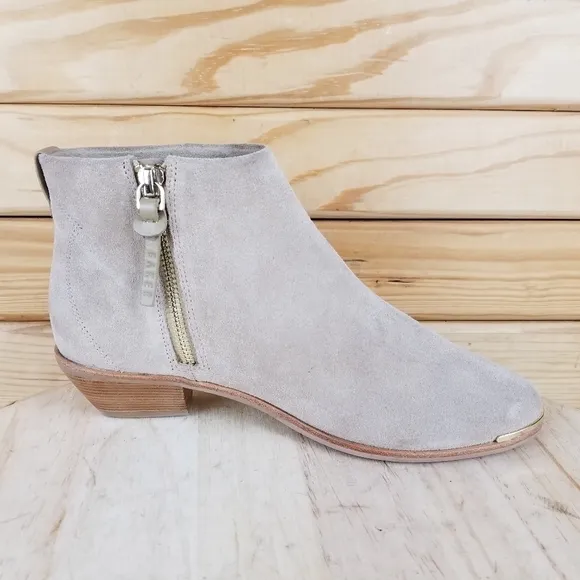 TED BAKER LONDON 37 EUR Suede/Leather Ankle Boots Studded Booties Western NEW