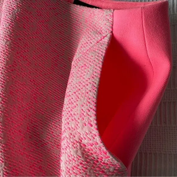 TED BAKER London Juleen Boucle Mini Skirt Color Hot Pink Size 4.