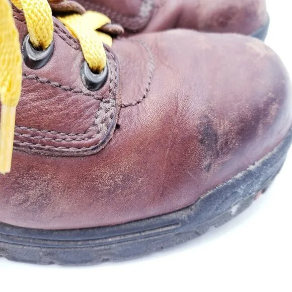 Timberland Pro 358 Work Boots Womens 8.5 Brown Leather Ankle Lace Up Waterproof