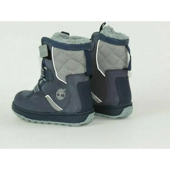 Timberland Snows Tomper Extreme Toddlers Boots Shoes Blue Leather Sz 4 New