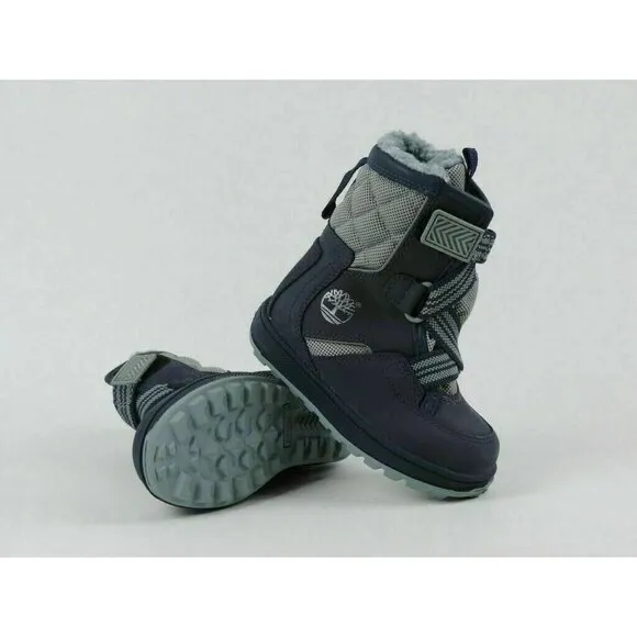 Timberland Snows Tomper Extreme Toddlers Boots Shoes Blue Leather Sz 4 New