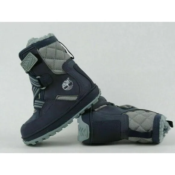 Timberland Snows Tomper Extreme Toddlers Boots Shoes Blue Leather Sz 4 New