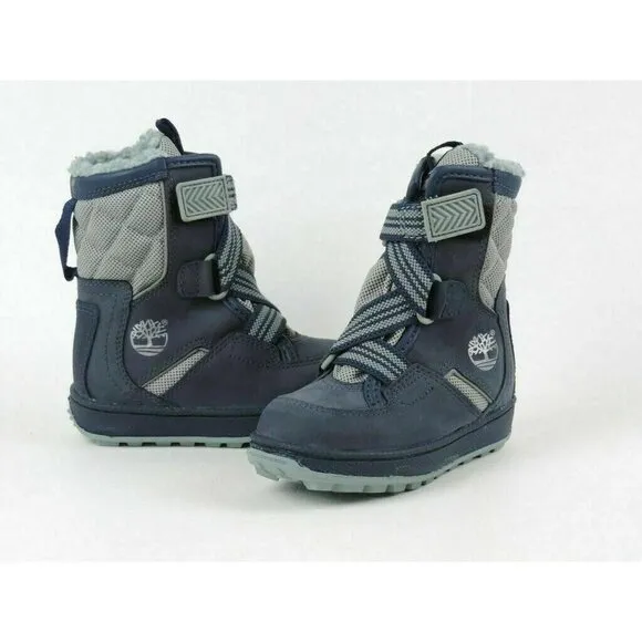 Timberland Snows Tomper Extreme Toddlers Boots Shoes Blue Leather Sz 4 New
