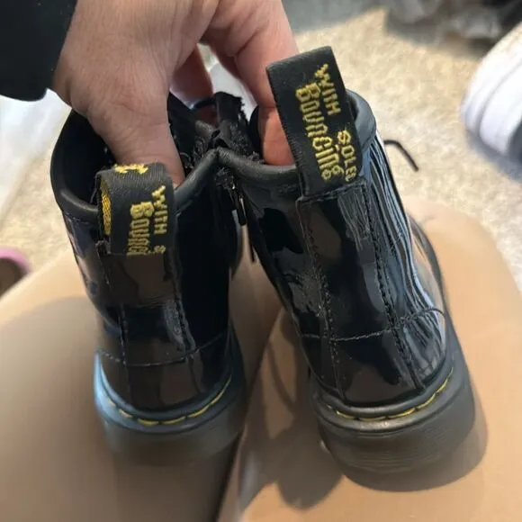 Toddler Doc Martens patent black boot