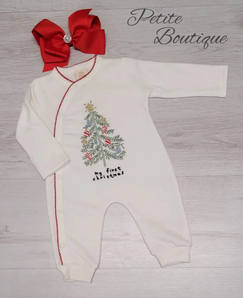 Unisex My first Christmas all in one