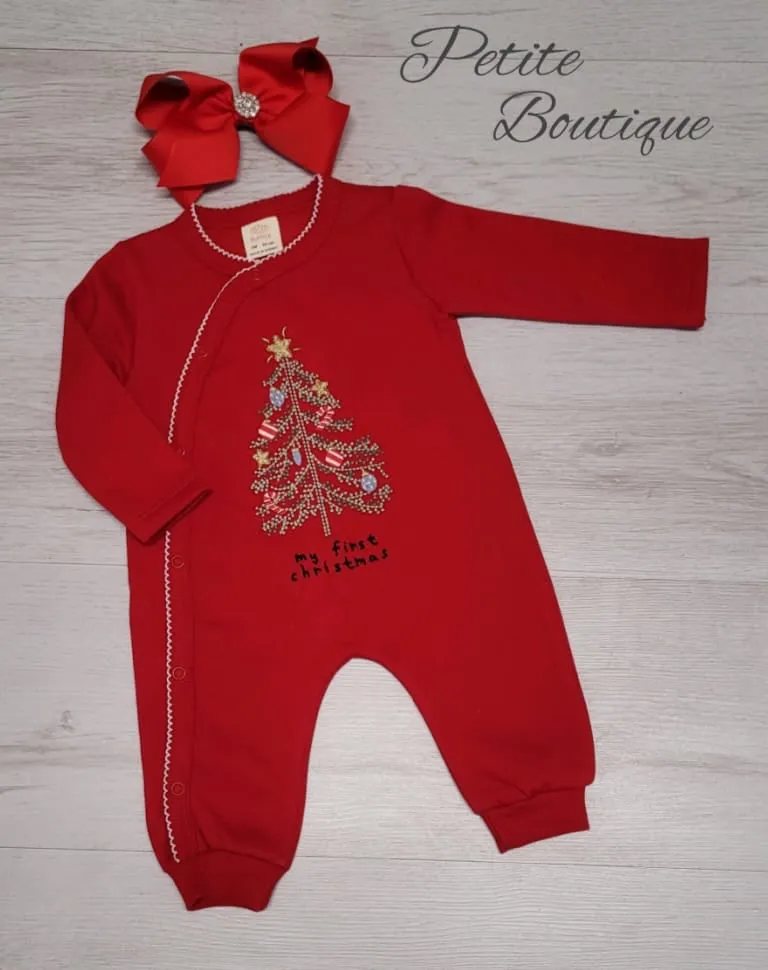 Unisex My first Christmas all in one