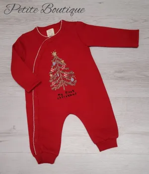Unisex My first Christmas all in one