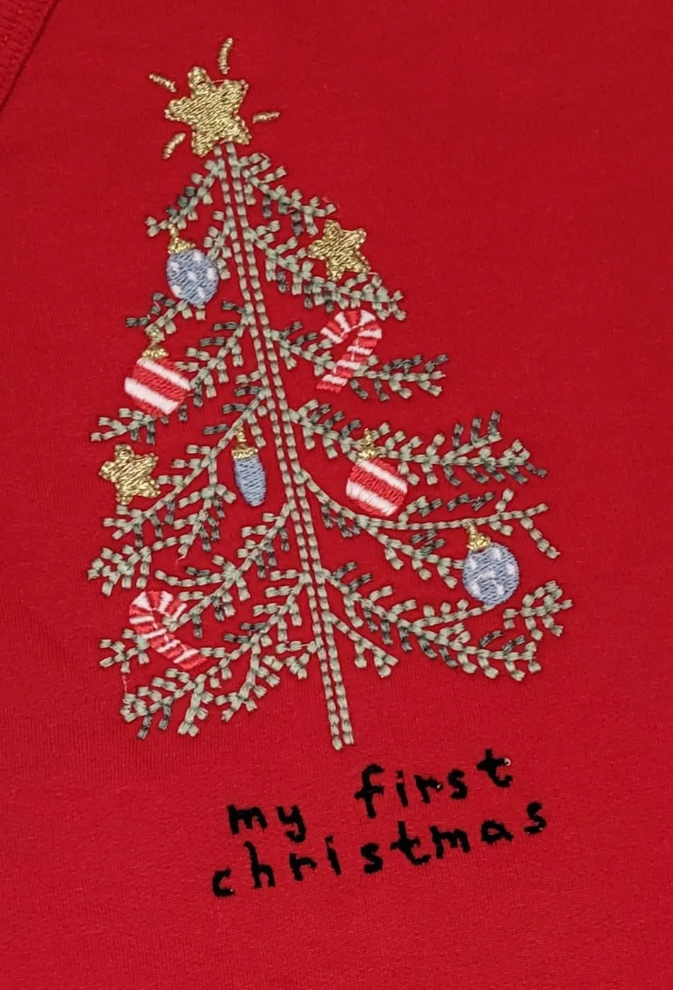 Unisex My first Christmas all in one