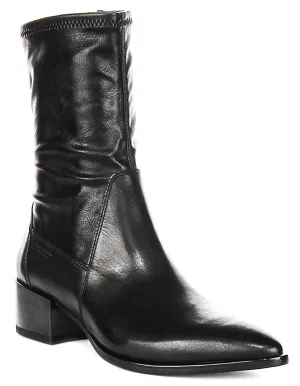 Vagabond Marja Cowboy Boots In Black For Women