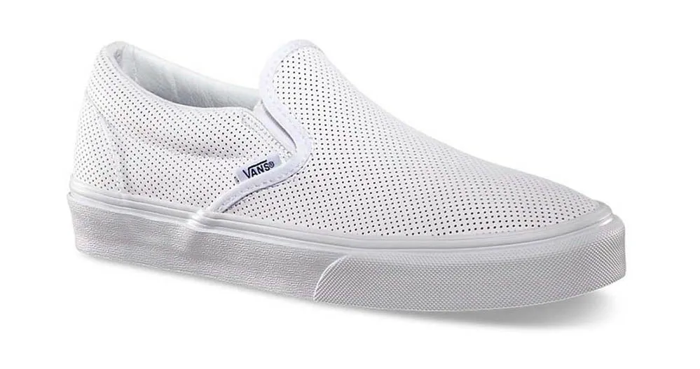 Vans Classic Slip-On (Perf Leather) White