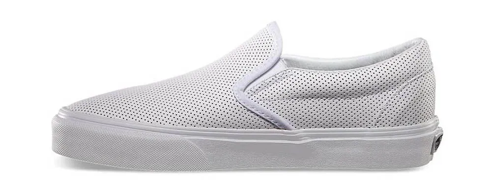 Vans Classic Slip-On (Perf Leather) White