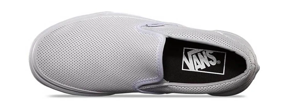 Vans Classic Slip-On (Perf Leather) White