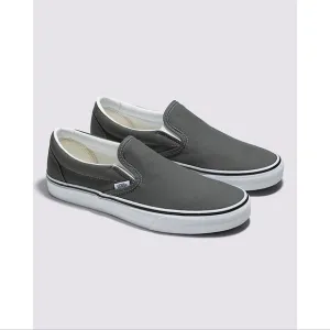 VANS Classic Slip On Shoe In Charcoal Gray
