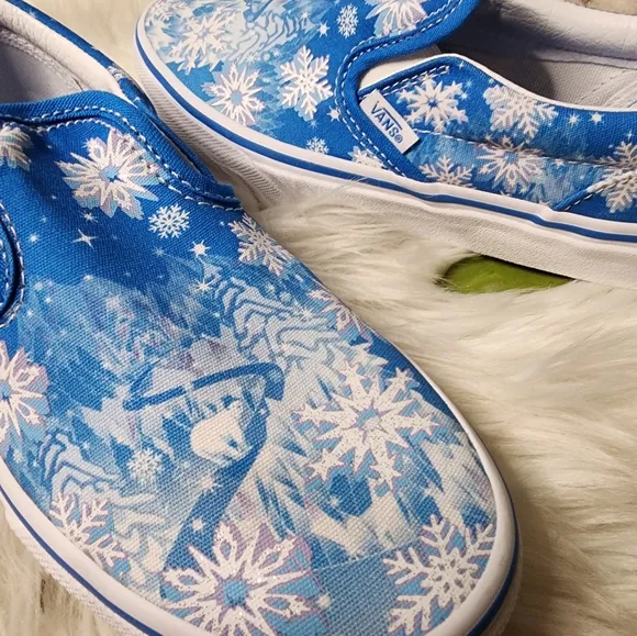 Vans CLASSIC SLIP-ON V KIDS 'SNOWFLAKES - WINTER WONDERLAND size2.5 new