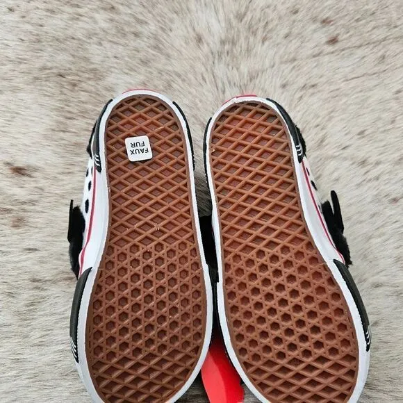 VANS Dalmatian Dog Toddler Kids Slip-On Shoes in Black &amp; White Size 5 NEW