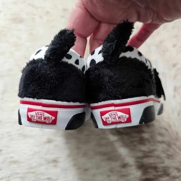 VANS Dalmatian Dog Toddler Kids Slip-On Shoes in Black &amp; White Size 5 NEW