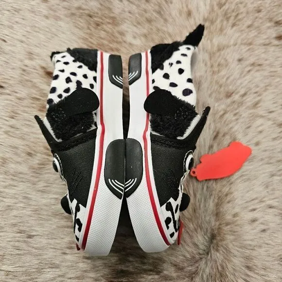 VANS Dalmatian Dog Toddler Kids Slip-On Shoes in Black &amp; White Size 5 NEW