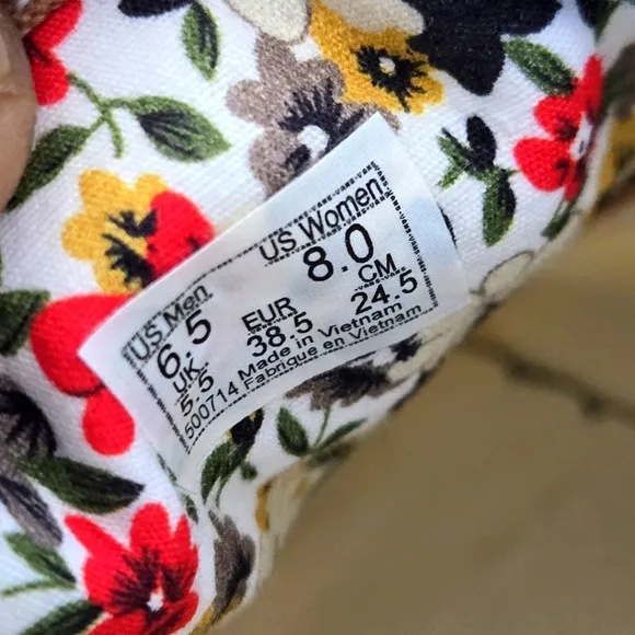 VANS ERA 59 C&amp;L Multi Floral White Men’s Low Top Canvas Shoes Size 6.5