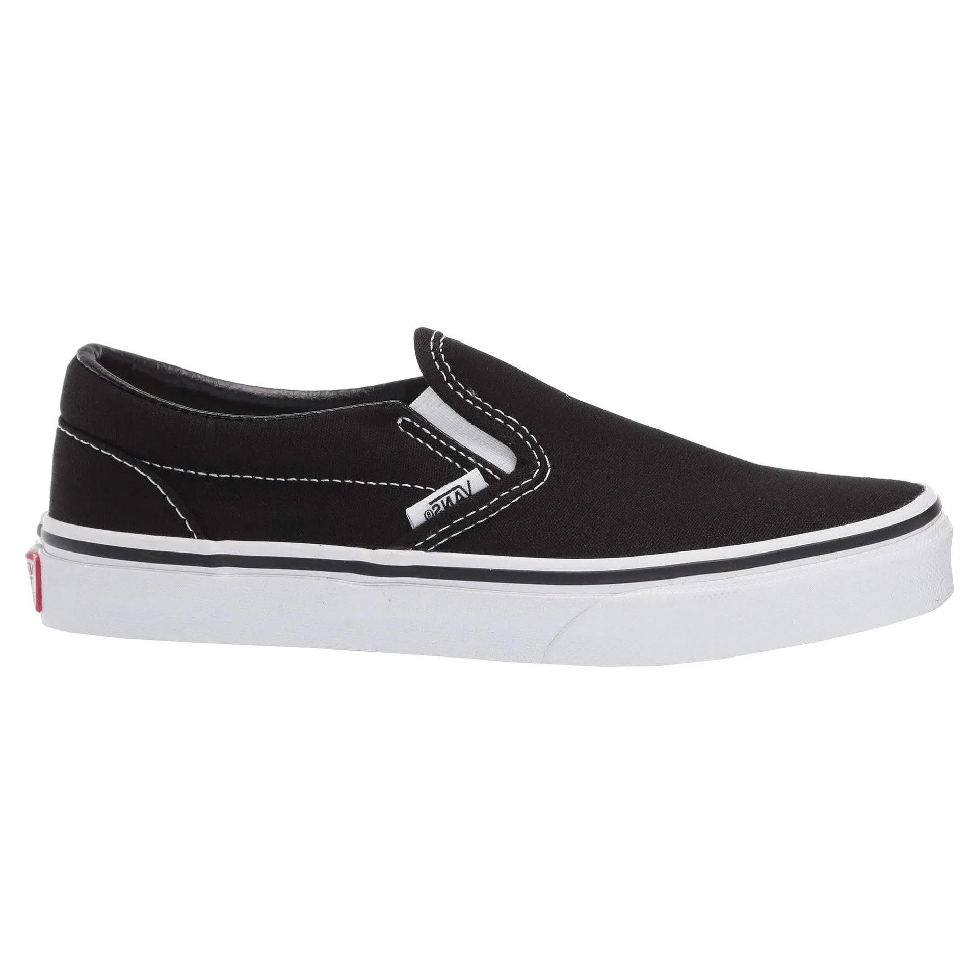 VANS KIDS CLASSIC SLIP ON BLACK WHITE