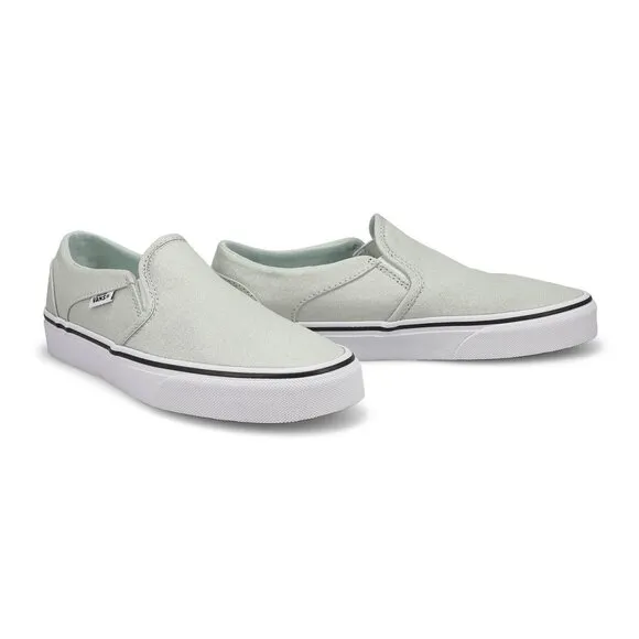 Vans Women's Asher Slip-On Sneaker - Pale Aqua, Size 7
