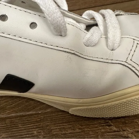 Veja Men's Esplar Leather White Black Sneakers Size 9
