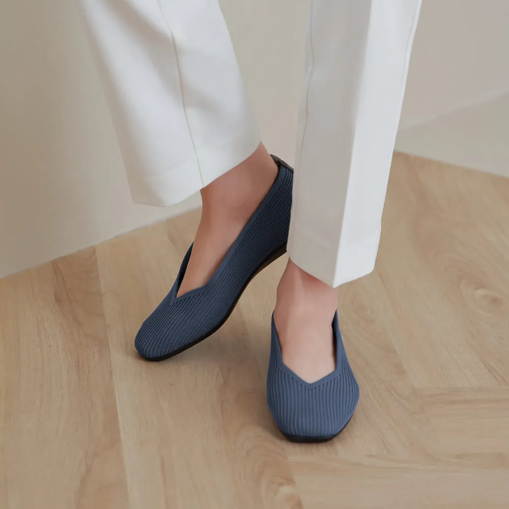Vicenza Knit Ballet Flats (Blue)