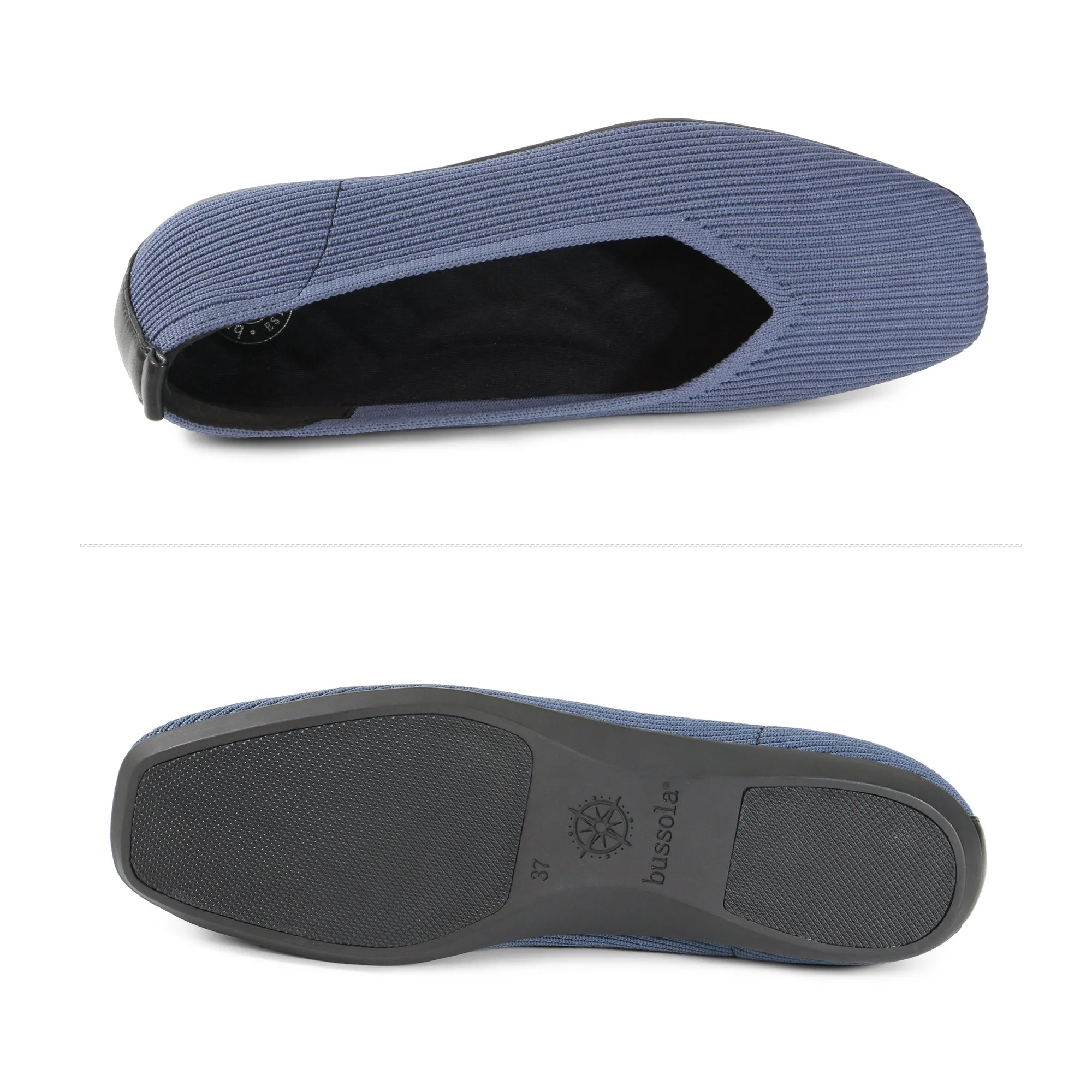 Vicenza Knit Ballet Flats (Blue)