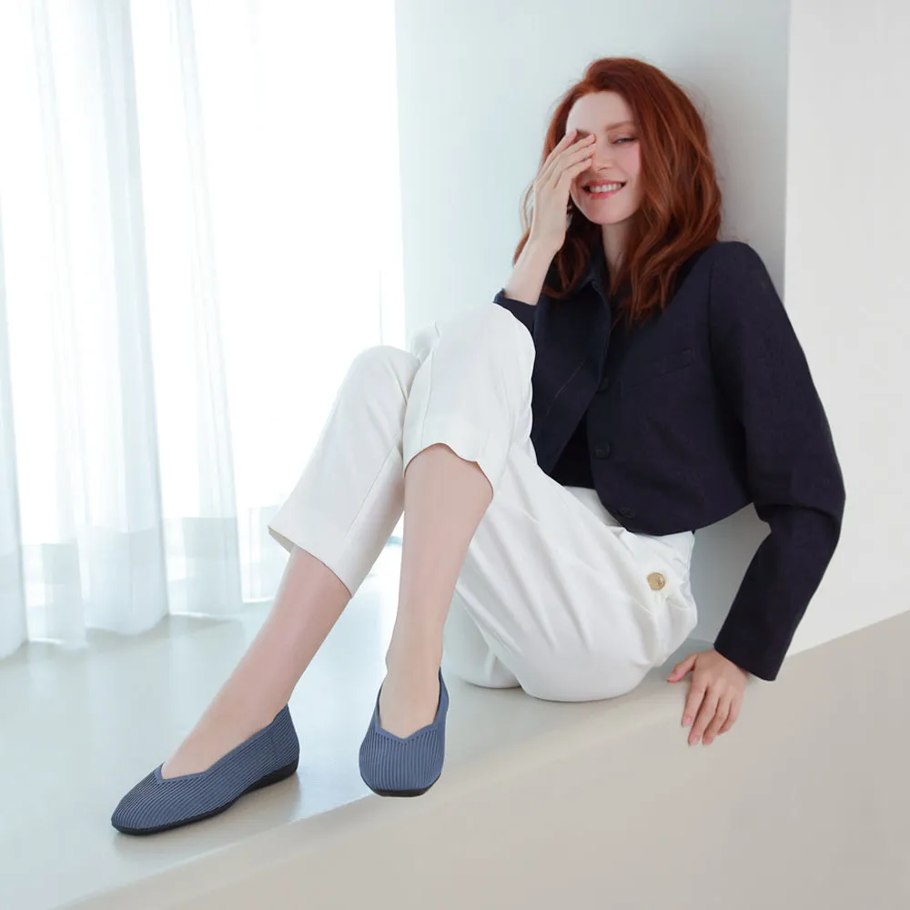 Vicenza Knit Ballet Flats (Blue)