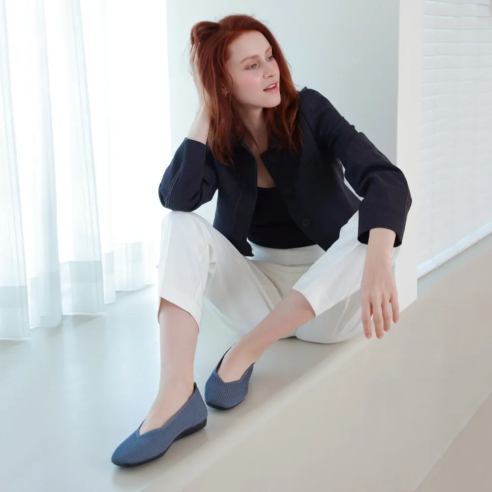 Vicenza Knit Ballet Flats (Blue)