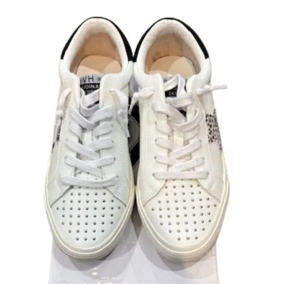 Vintage Havana White Studded Cheetah Mix Sneakers – Size 7