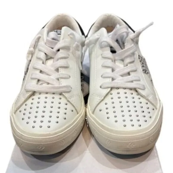 Vintage Havana White Studded Cheetah Mix Sneakers – Size 7
