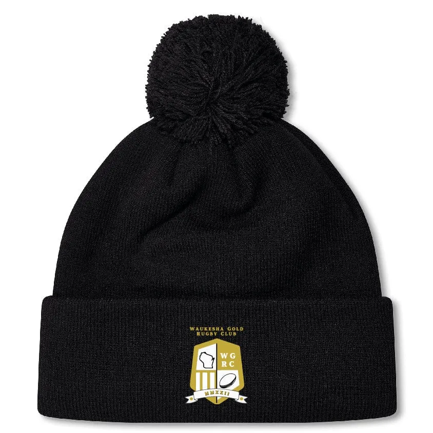 Waukesha Gold Rugby Pom Pom Beanie by Canterbury