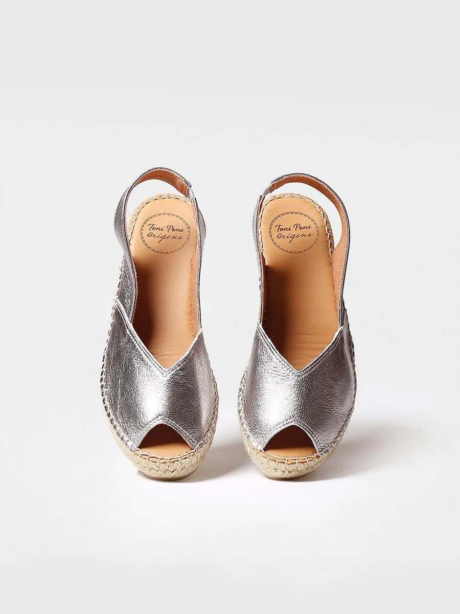 Wedge espadrilles in leather - BERNIA-P