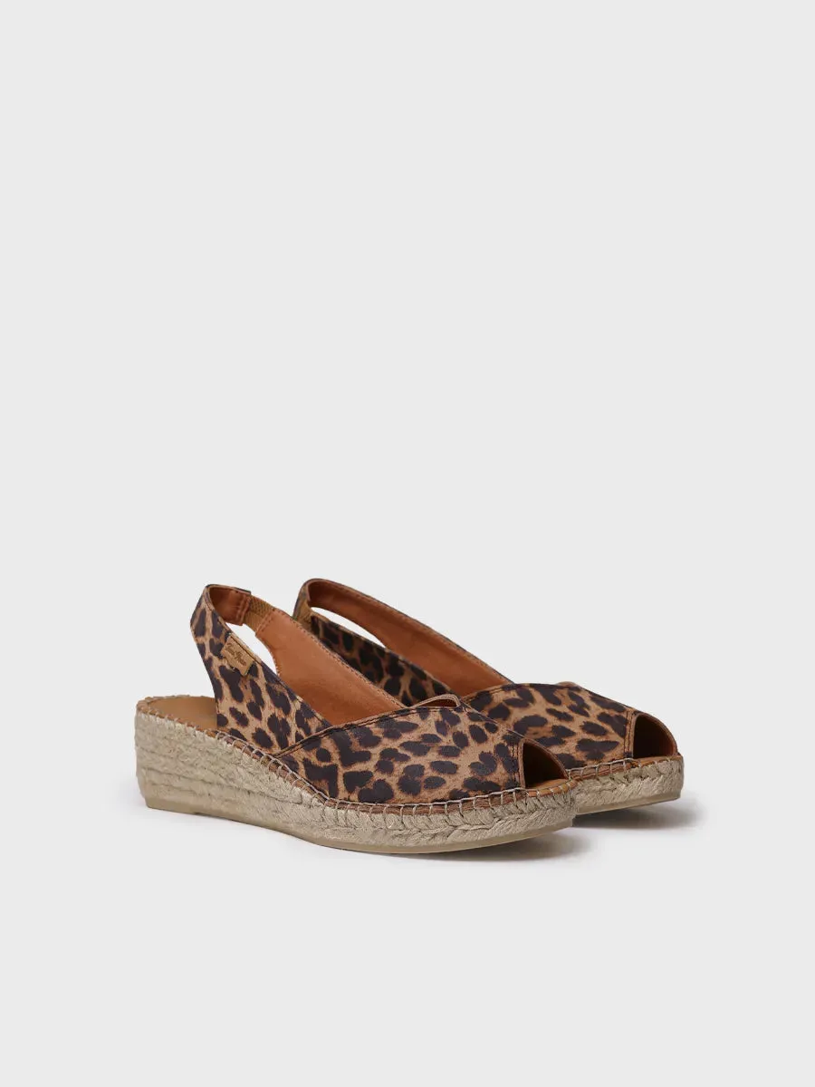 Wedge espadrilles in leather - BERNIA-P