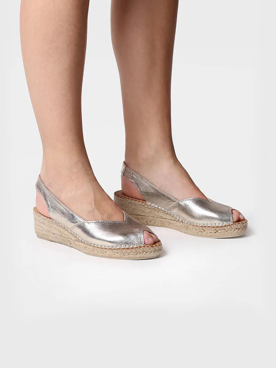 Wedge espadrilles in leather - BERNIA-P