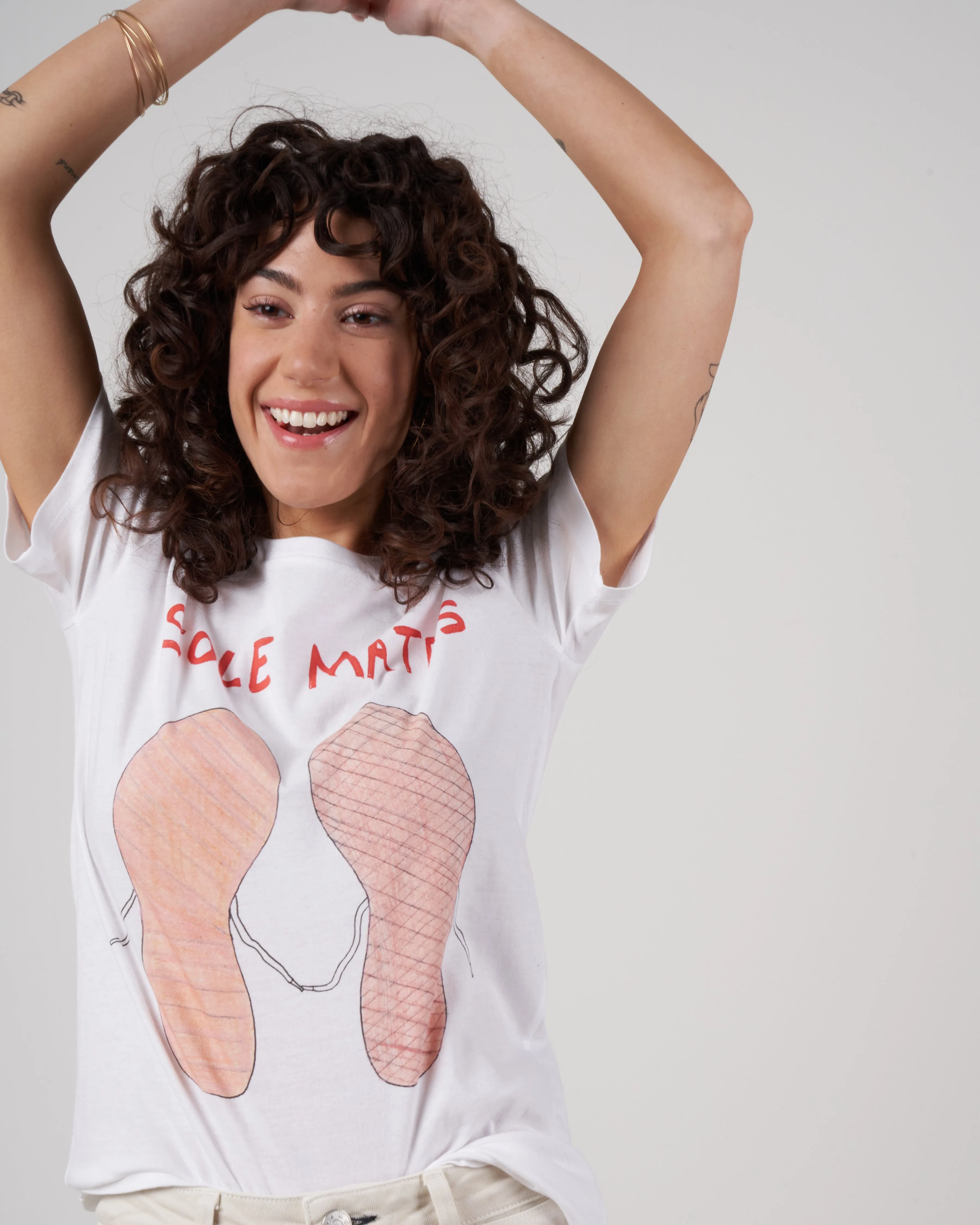 white tee - sole mates