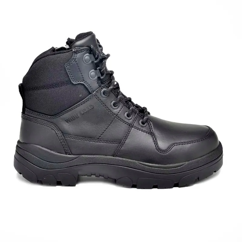Wide Load 590BZN Casual Black 6 Inch Soft Toe Zip Boot