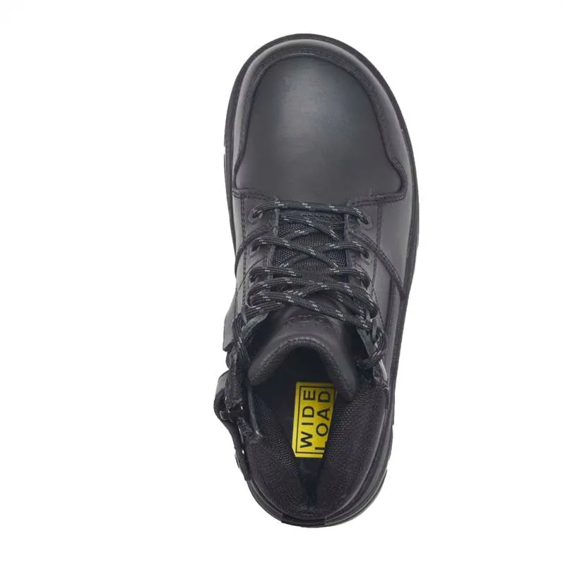 Wide Load 590BZN Casual Black 6 Inch Soft Toe Zip Boot