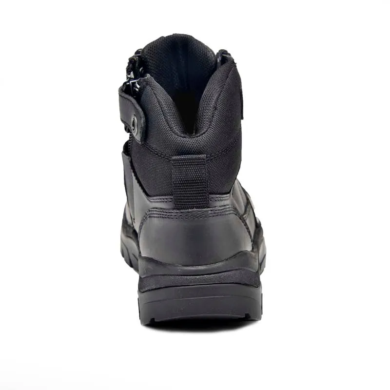 Wide Load 590BZN Casual Black 6 Inch Soft Toe Zip Boot