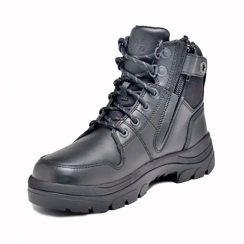 Wide Load 590BZN Casual Black 6 Inch Soft Toe Zip Boot