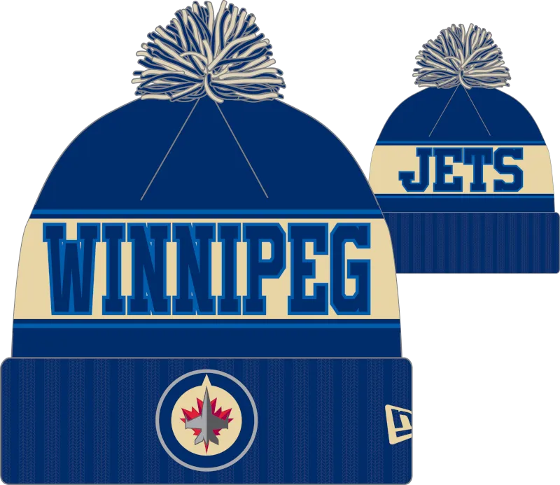 Winnipeg Jets Retro Knit Fleece Lined Pom Toque